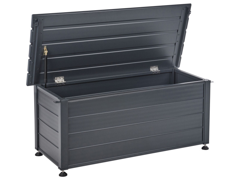 Skrzynia ogrodowa aluminium 190 l ciemnoszara