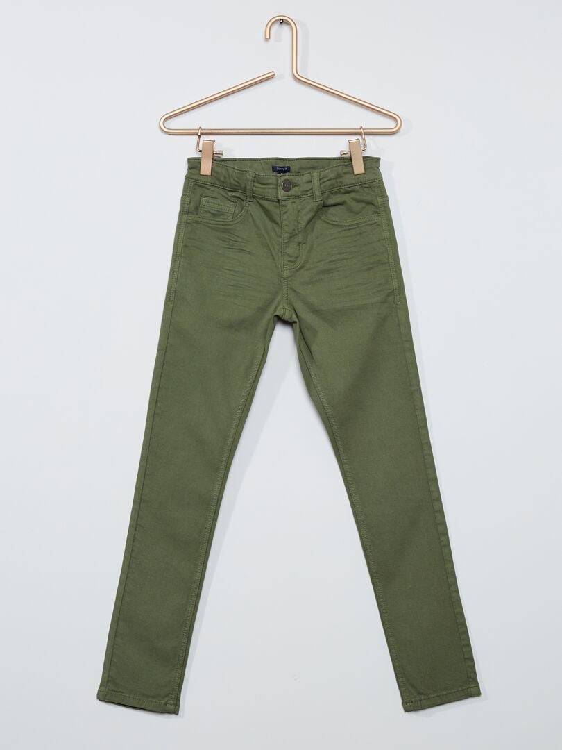 Skinny broek met vijf zakken - Groen