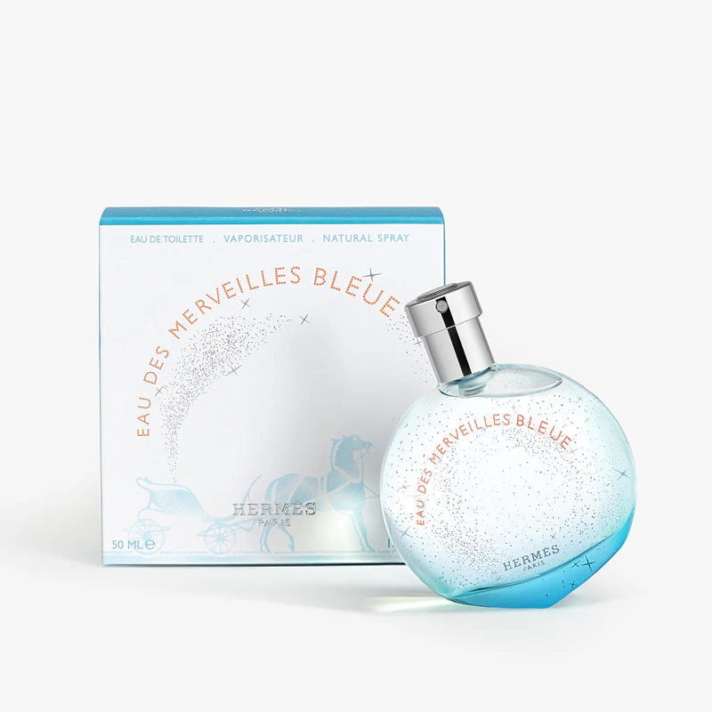 HERMÈS Eau des Merveilles Bleue eau de toilette frasco recarregável para mulheres