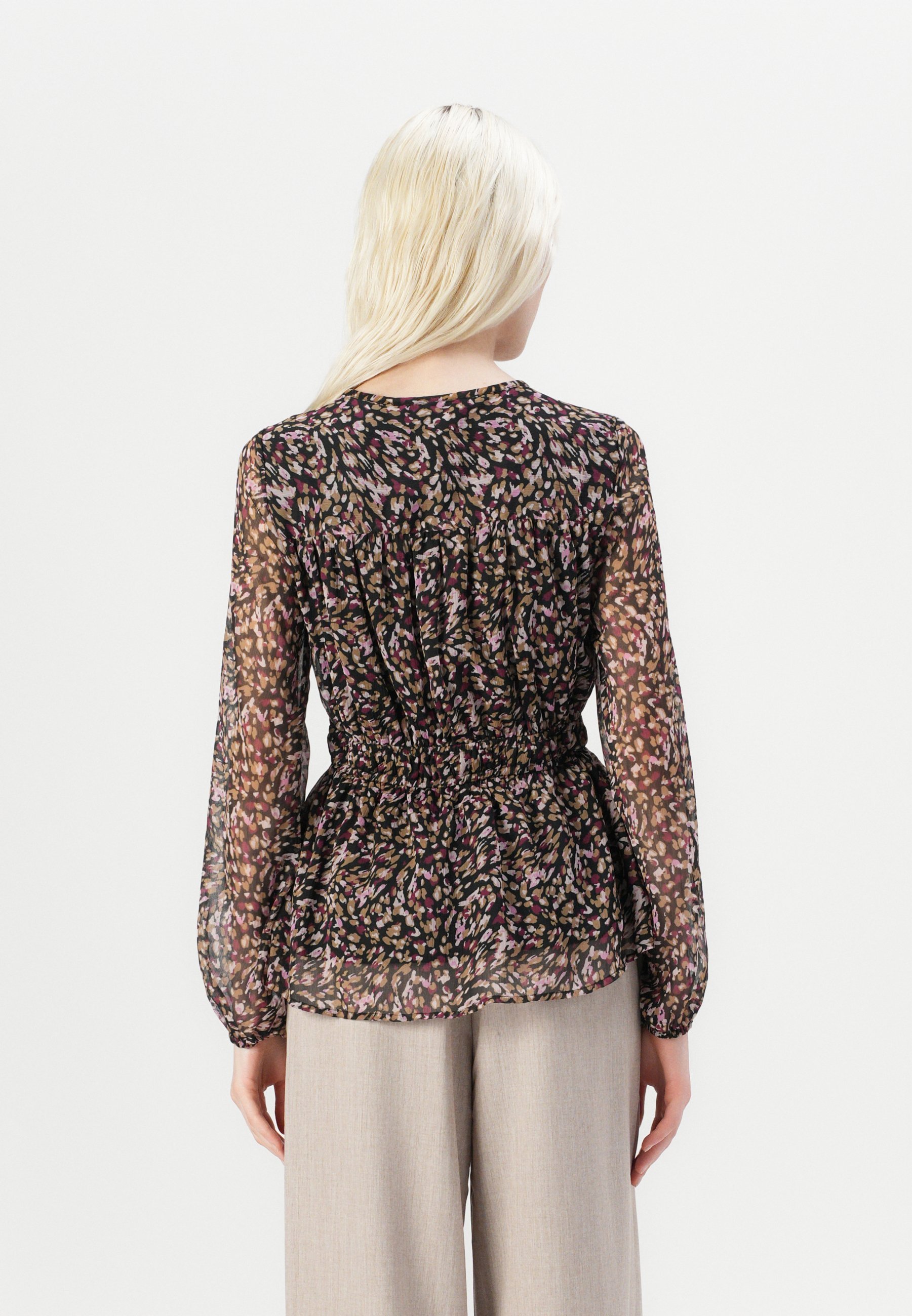 VILA VFALIA PRINT - Bluse - schwarz