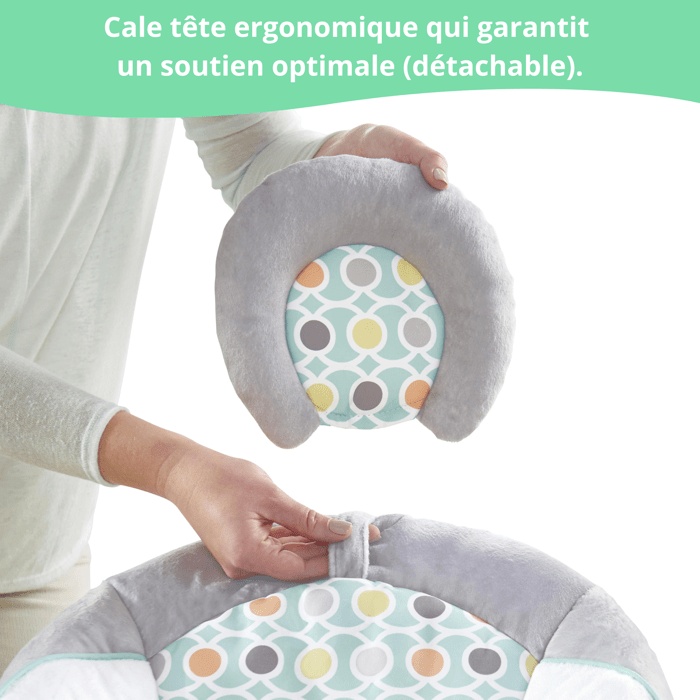 Sdraietta per neonati INGENUITY - Morrison - Arco con giochi interattivi rimovibili, 8 melodie, vibrazioni rilassanti, regalo per neonati