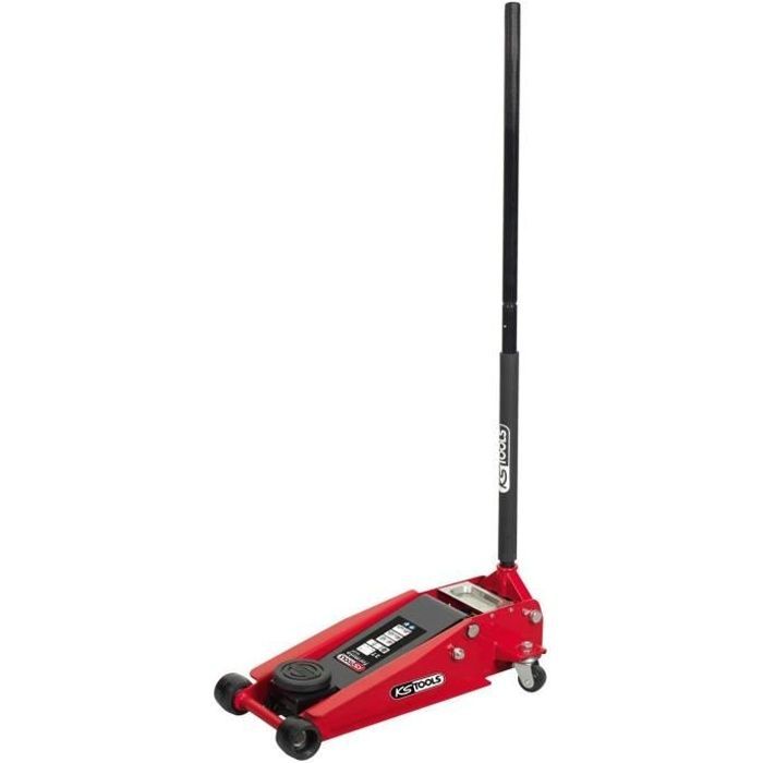 Gato hidráulico de acero de 3 toneladas, gato de carretilla, altura mínima 120 mm y máxima 460 mm, KS Tools, 161.0366
