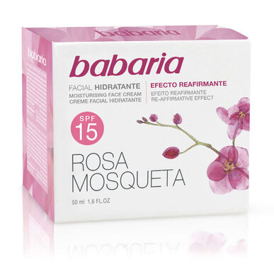 Babaria Ruusunmarja Kasvojen Kosteuttava ja Kiinteyttävä Voide SPF 15 50 ml