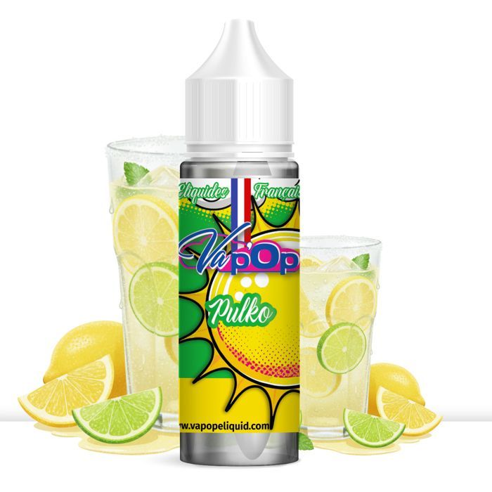 Líquido para cigarro eletrônico - PULKO - LIMONADA DE LIMÃO - 50% VG/50% PGV - 0mg/ml - 50ml