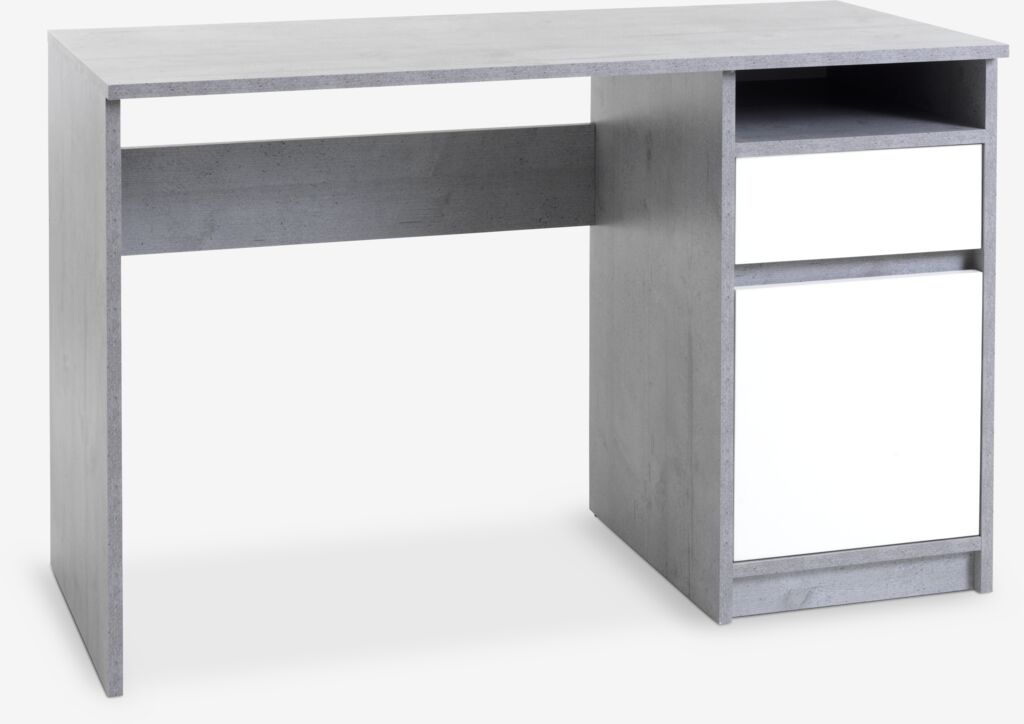 BILLUND písací stôl 54x120 v betónovej/bielej farbe