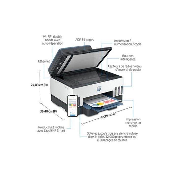 HP Smart Tank 7306 All-in-One Color Printer with Ink Tank