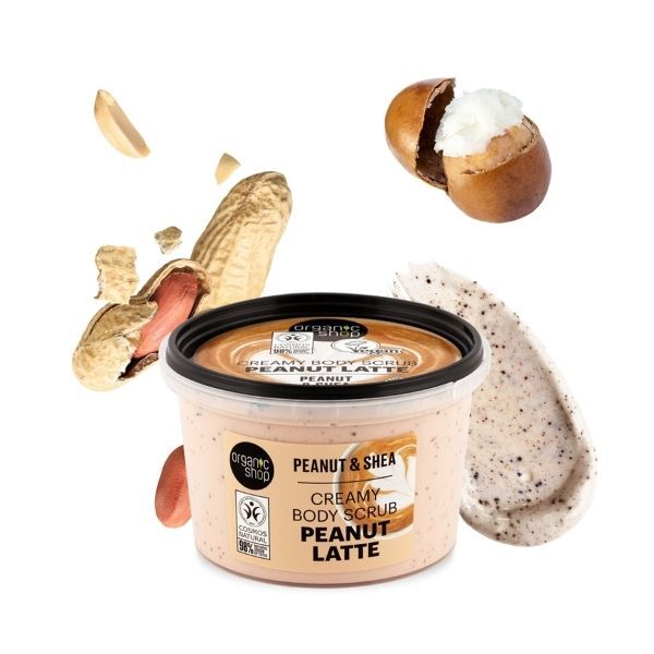 Organic Shop Peanut Latte Body Scrub Jordnöt & Shea 250ml