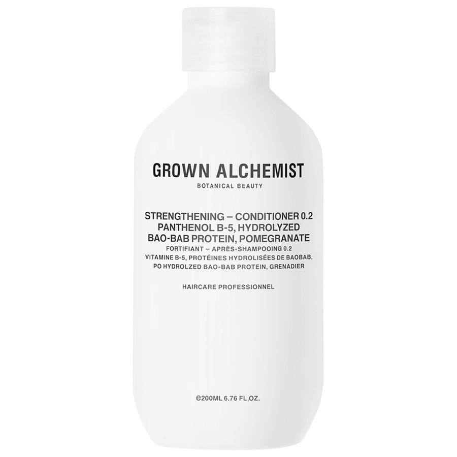 Grown Alchemist stiprinošais kondicionieris – kondicionieris ar 0,2% pantenolu B-5, hidrolizētu BAO-BAB proteīnu un granātābolu ekstraktu – 200 ml