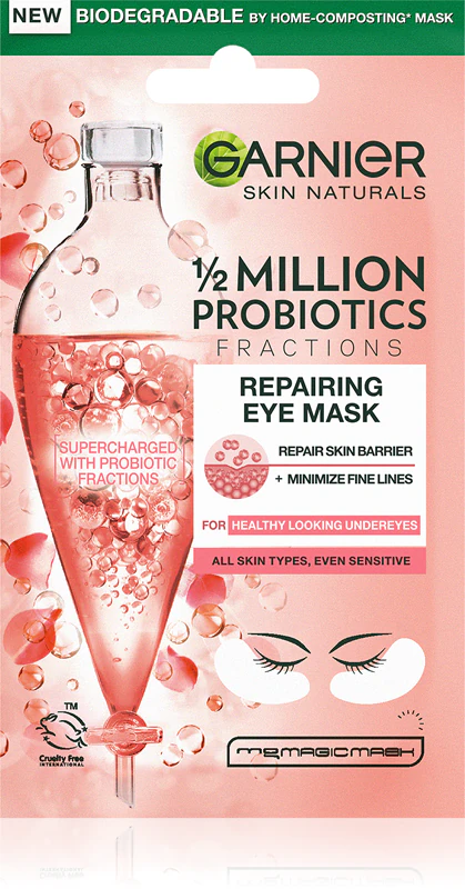 Máscara para Olhos 3 em 1 com Água Micelar e Probióticos Garnier Skin Naturals