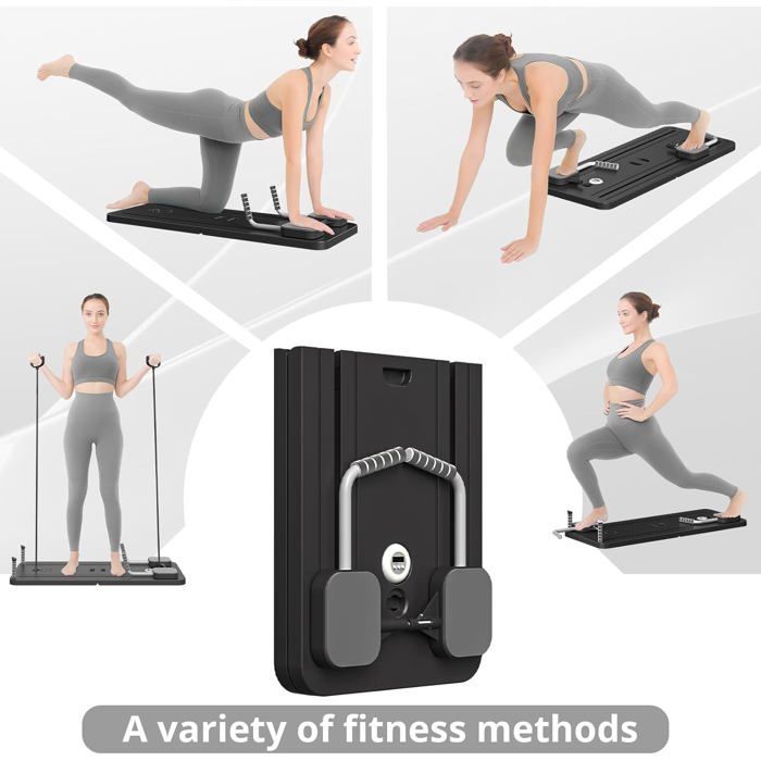 Pilates Reformer | Macchina per allenamento addominale e per tutto il corpo - Palestra domestica compatta e pieghevole