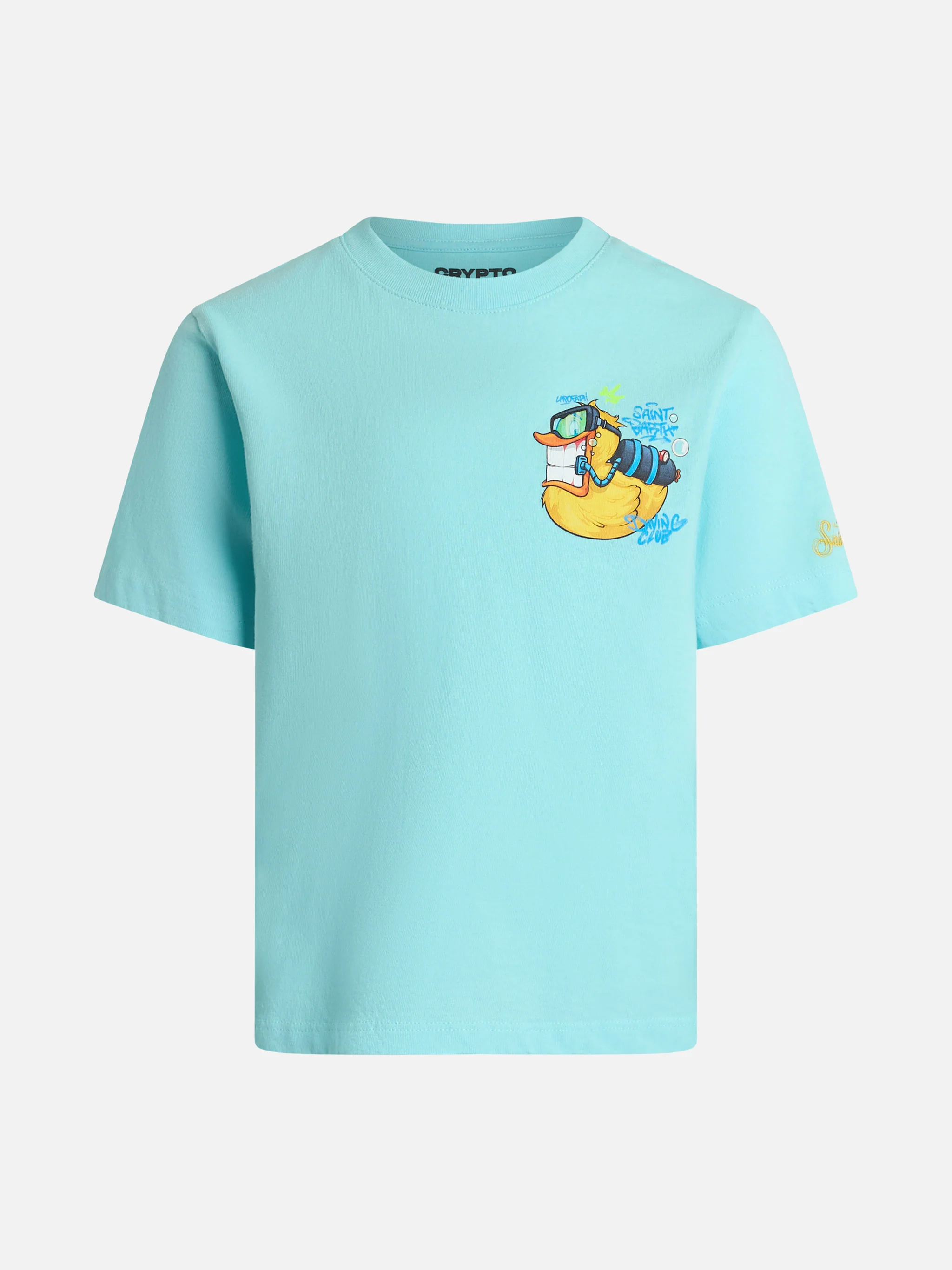 Baby T-shirt van katoen met Cryptopuppets briefpapierprint | EDIZ