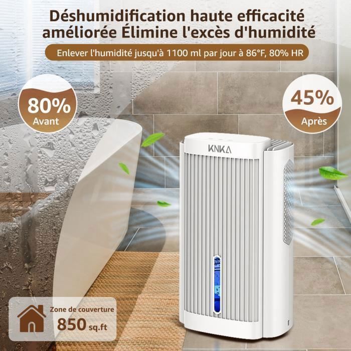 Déshumidificateur d'air - KNKA - CS06 - 2,8L - Ultra-silencieux 30dB - Électrique