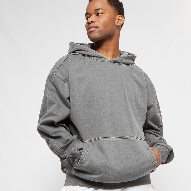 Zware badstof hoodie met geverfde details