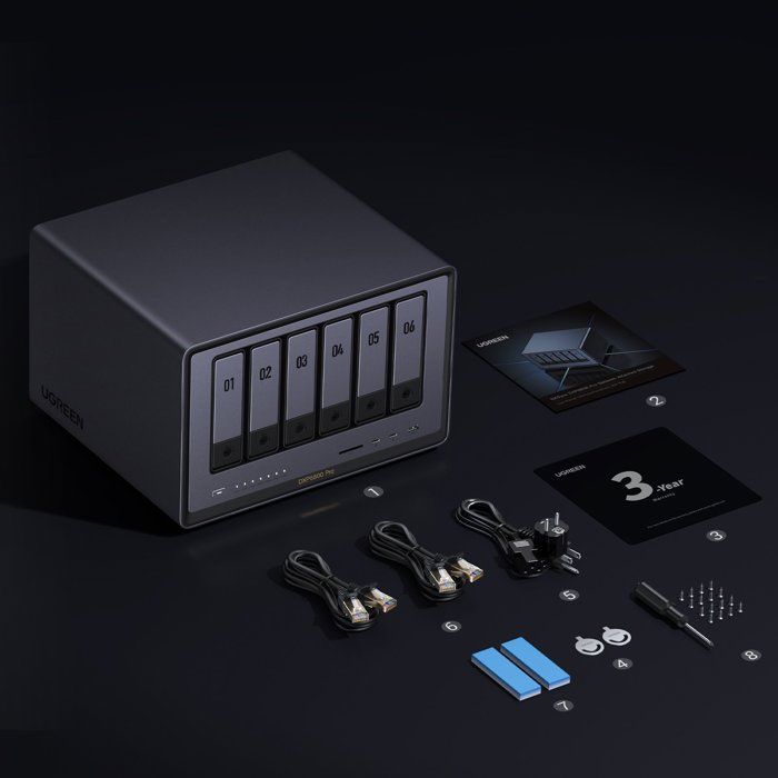 Servidor NAS - UGREEN - DXP6800 Pro - 6 baias - 8 GB