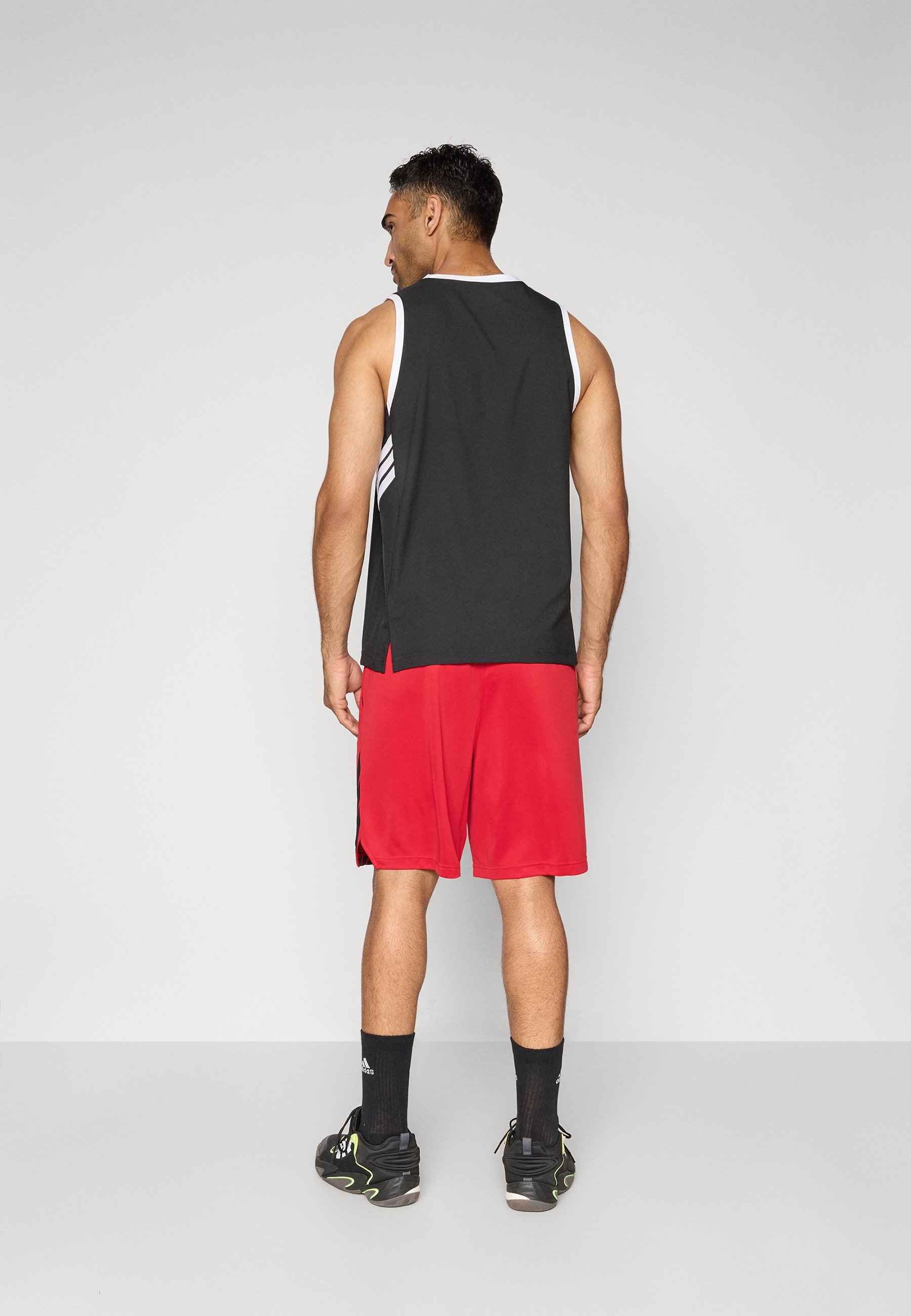 adidas Performance 3-STRIPES - Sportshorts - Team Power rood/zwart