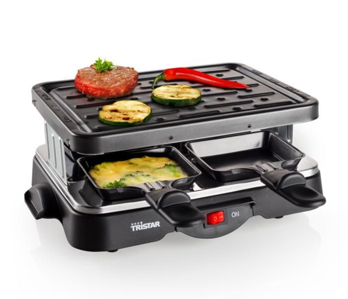 Tristar RA-2949 zwarte raclettegrill - 4 personen - 500 W