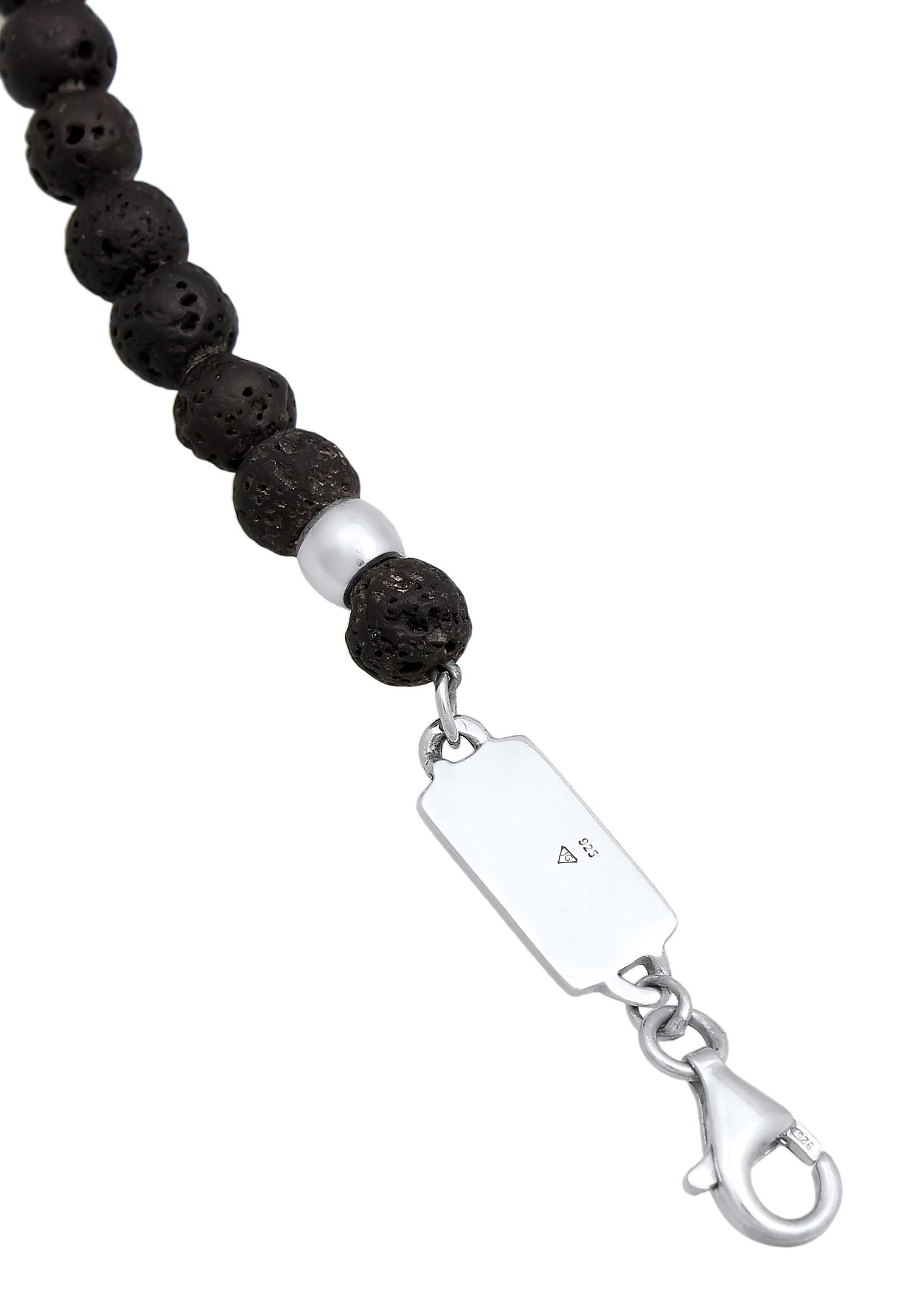 KUZZOI Hommes Vintage surfeur Tendance avec des boules de lave en Argent Sterling 925