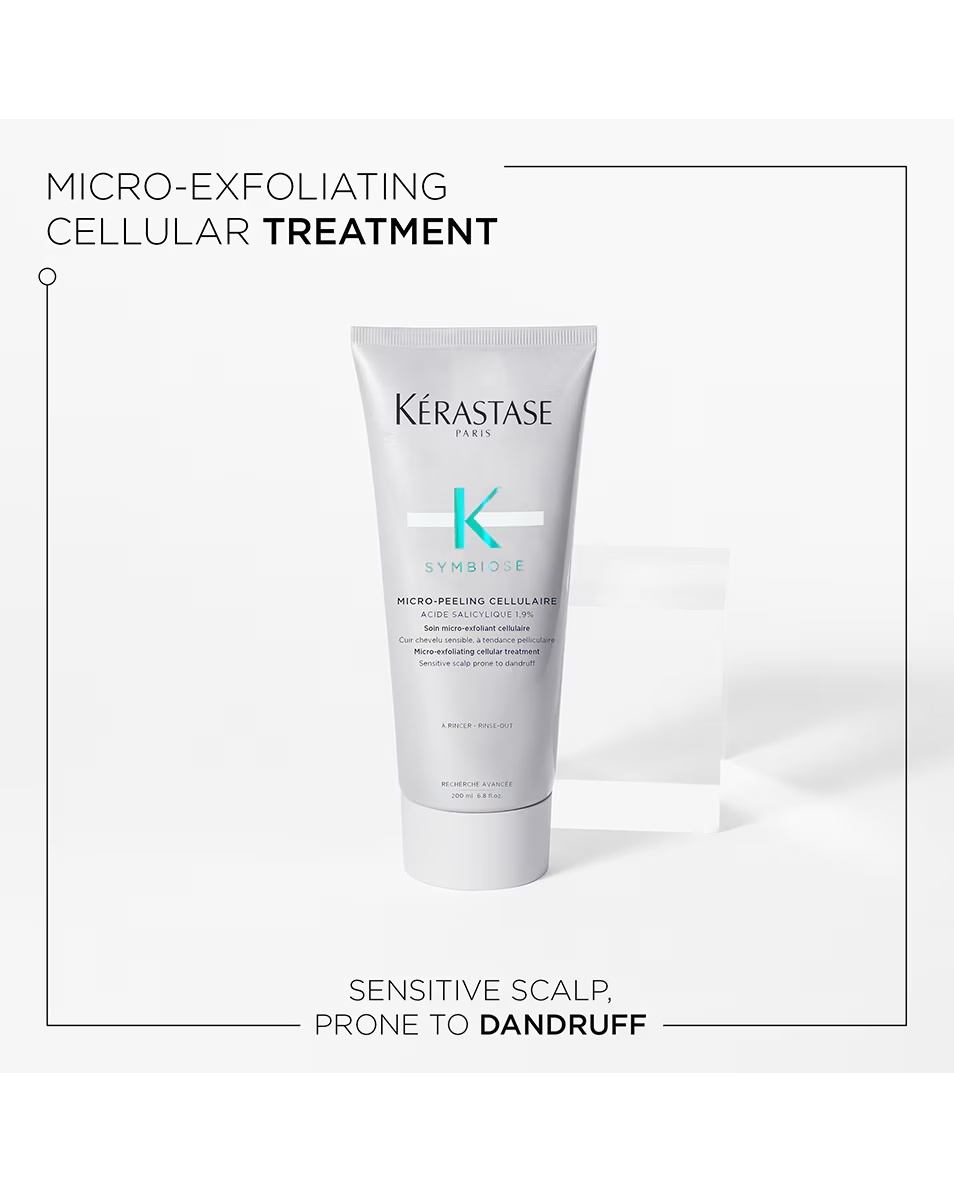 KÉRASTASE SYMBIOSE MICRO-PEELING CELLULAR Mikro-piling stanična njega protiv peruti prije šamponiranja