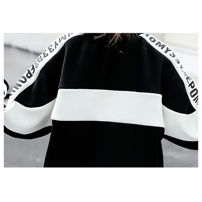 Conjunto de ropa para niñas, conjunto deportivo infantil de otoño e invierno, negro.