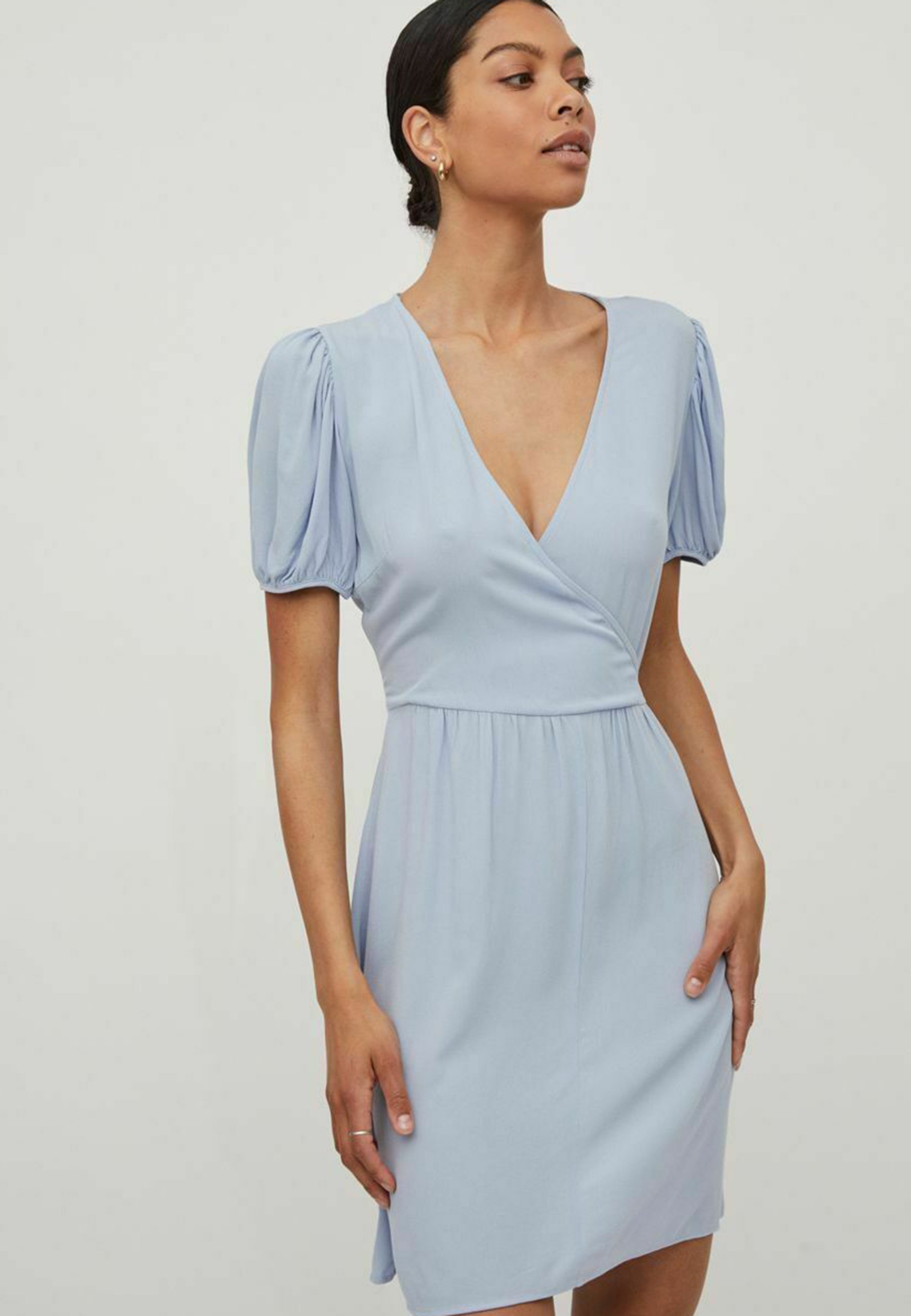 VILA MINI KURZÄRMELIGES - Robe de jour - bleu Kentucky