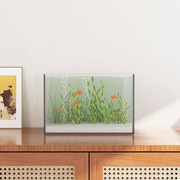 Acuario de cristal - vidaXL - 30x20x20 cm - Blanco - Cristal resistente - Bordes lisos - Uso interior y exterior