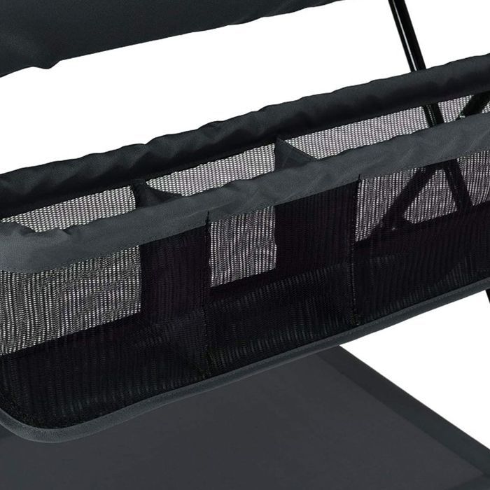 KEDIA Draagbare Babyverschoontafel, Zwart en Wit, 79*55,5*96 cm, met 4 wielen en opbergtas, ruimtebesparend