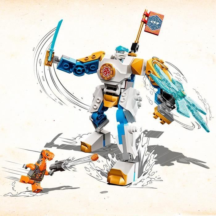 LEGO® 71761 Ninjago Evoluzione del Power Mech di Zane, giocattolo per bambini dai 6 anni in su con personaggi di Snake, battaglia ninja