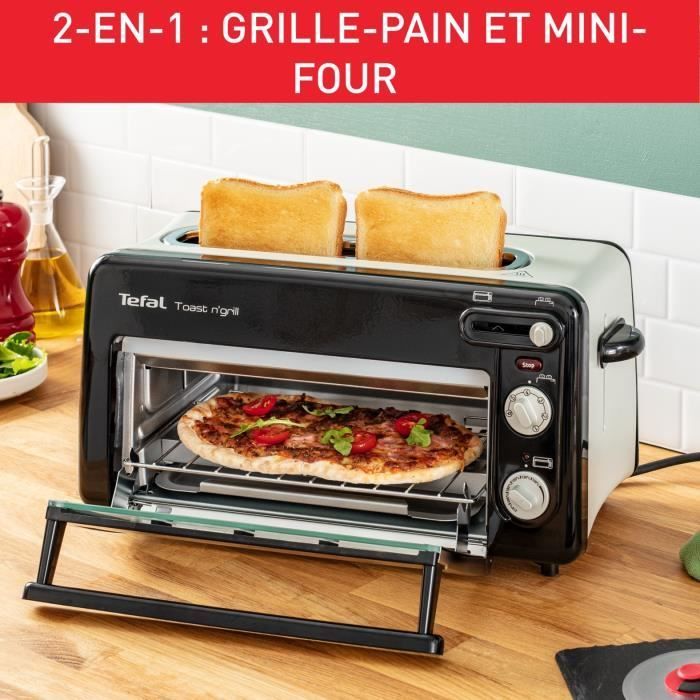 Mini Forno Elétrico 2 em 1 Tefal, 6 Configurações de Termostato, Abertura Longa, Mini Forno 210°, TL600830