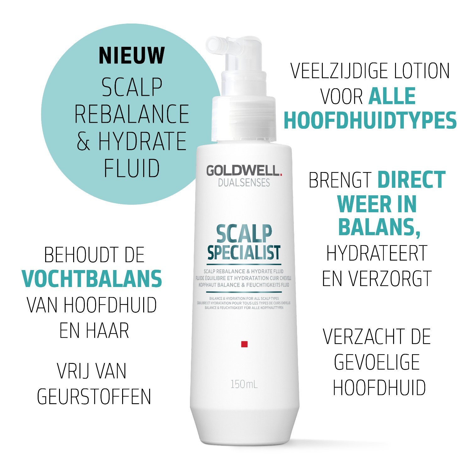 Goldwell Dualsenses Scalp Care, tekočina za uravnoteženje in vlaženje lasišča - 150 ml