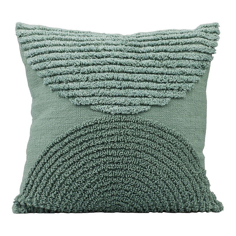 Hjemmedekke 45x45 cm tuftet dynetrekk grønt