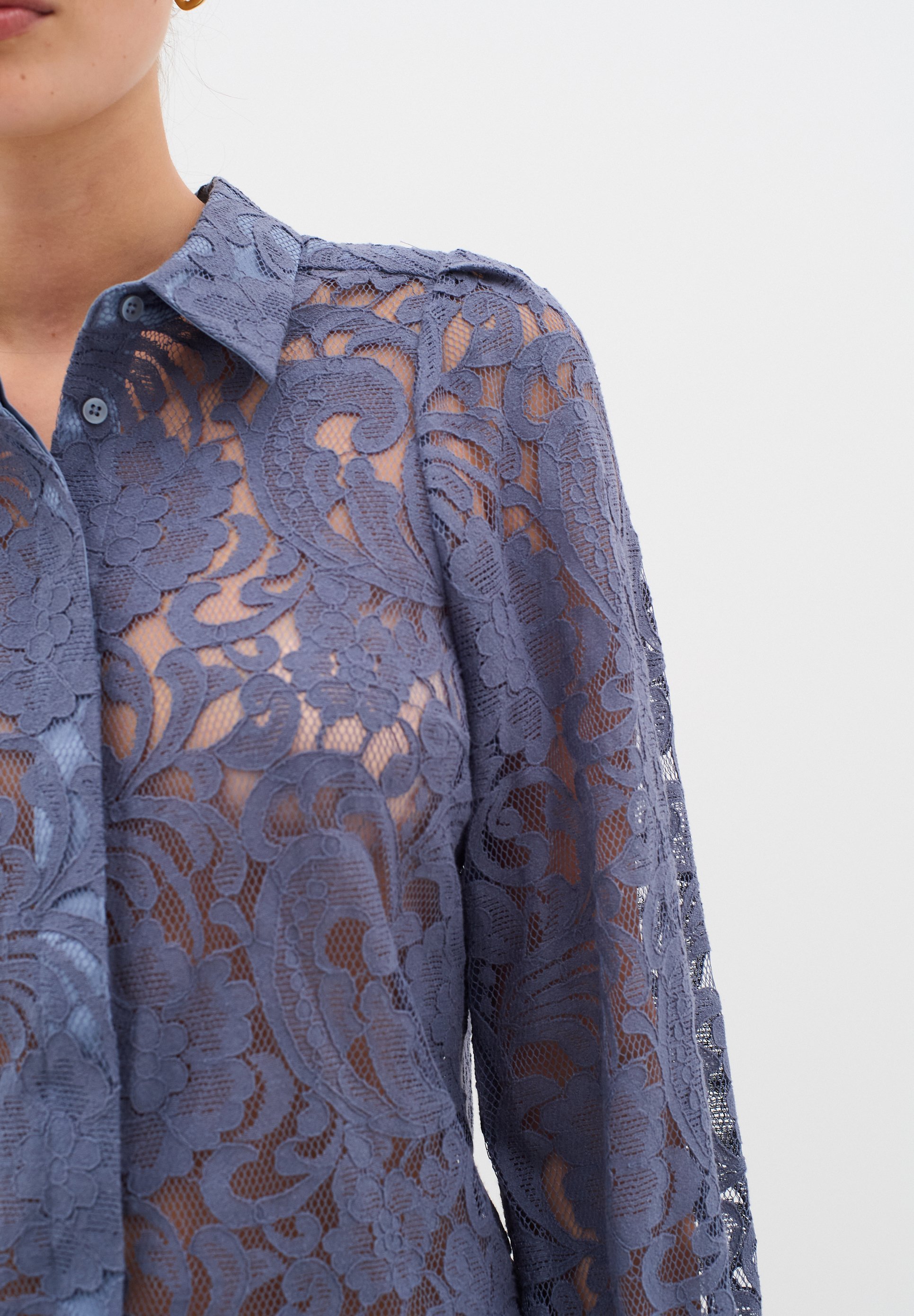 InWear MADDY - Bluse mit Knopfleiste - Grisaille