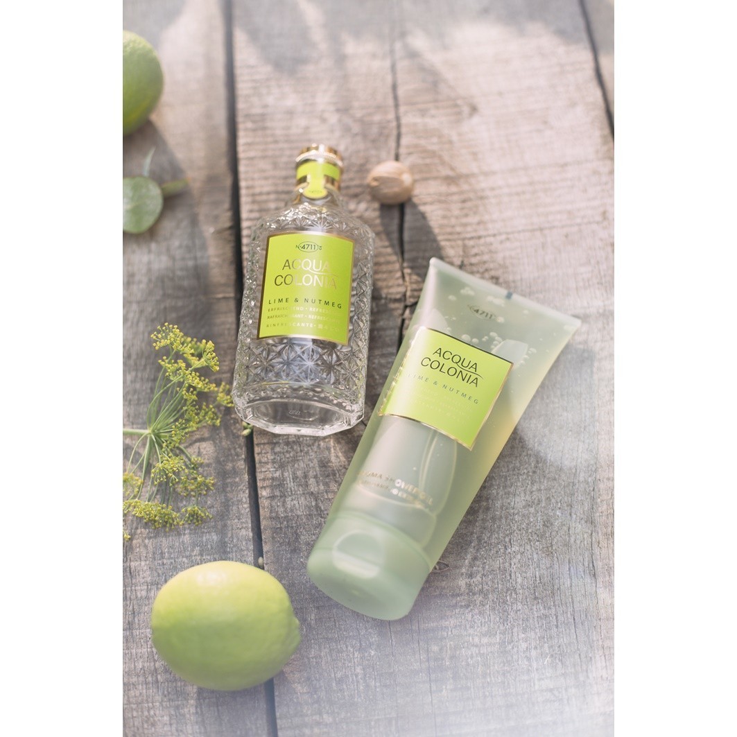 4711 Acqua Colonia Dišavni set Limeta in muškatni orešček Darilni set - kolonjska voda v spreju 50 ml + aroma gel za prhanje 75 ml 1 kos.