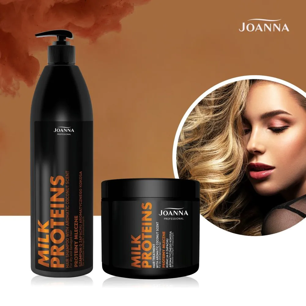 Joanna Professional Proteiny Mleczne Szampon o Zapachu Kokosa
