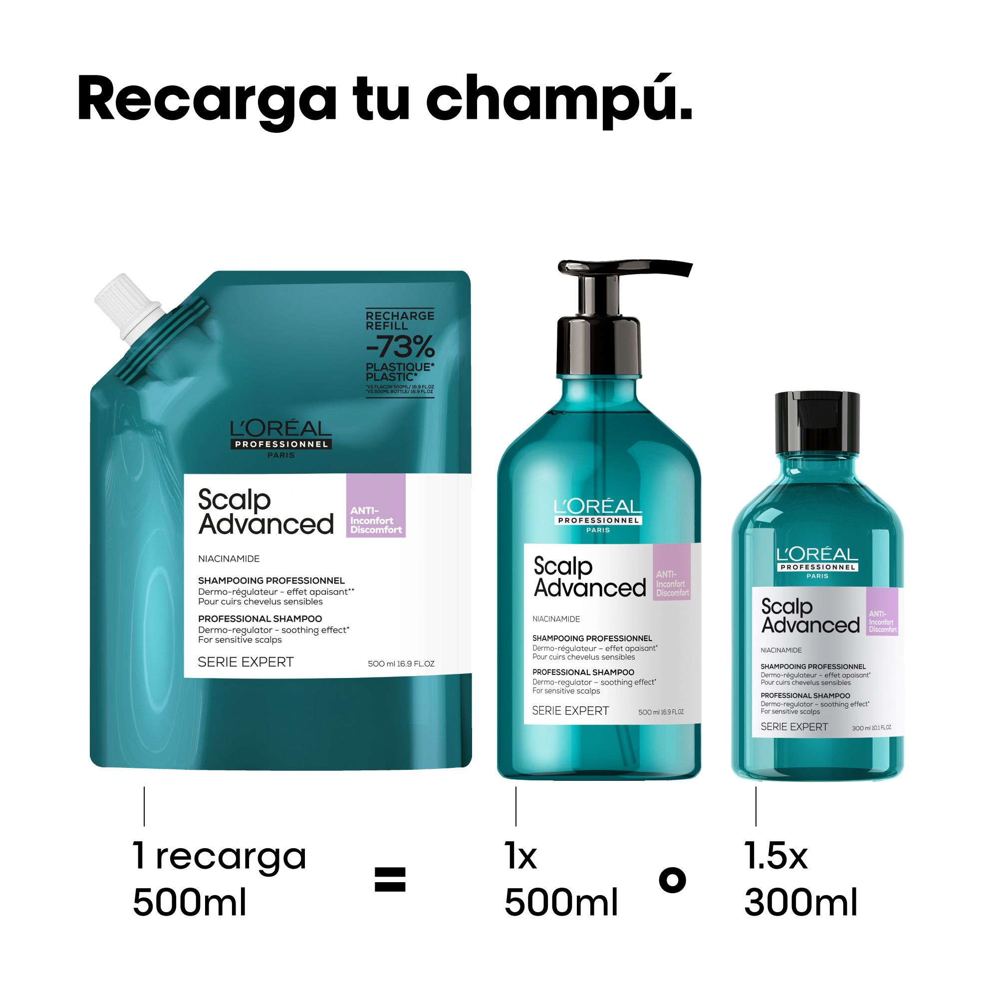 Serie Expert Scalp Advanced Dermo-Regulating шампон, допуна Шампони за салоне