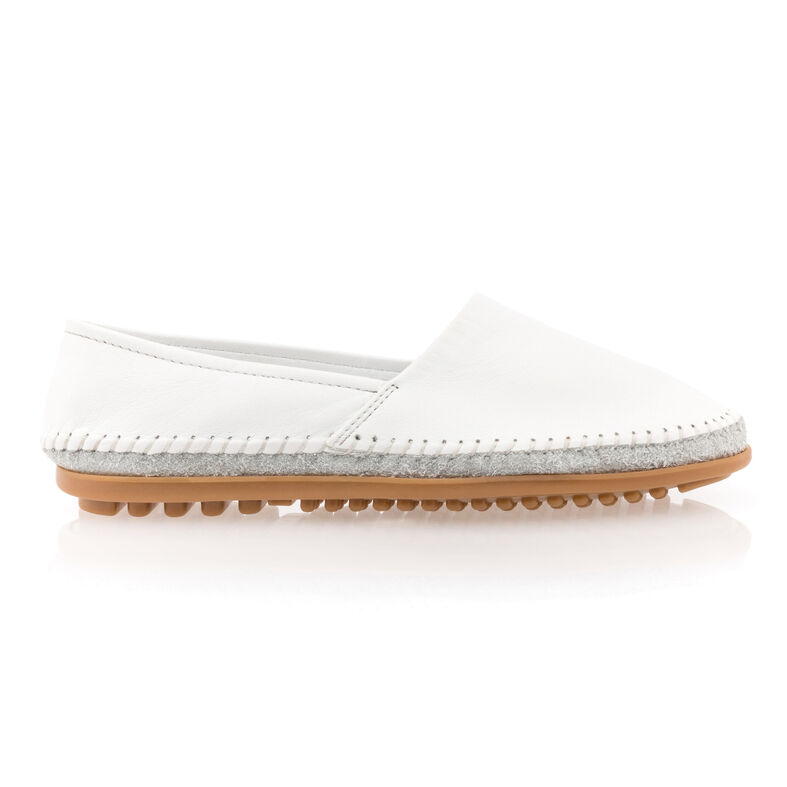 Weiße Damen-Loafer/Bootsschuhe