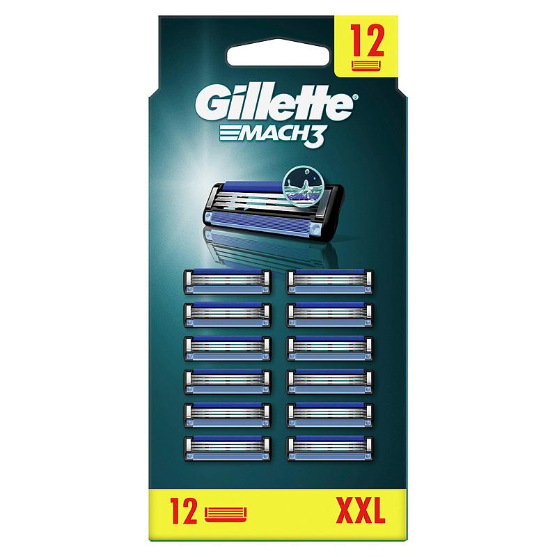 Lame Gillette Confezione da 12 Mach 3 verticali
