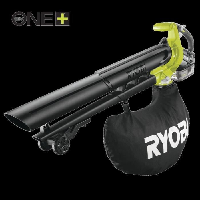 Soplador/aspirador/triturador 2 en 1 - RYOBI - Sin escobillas - 201 km/h - 6 m³/min