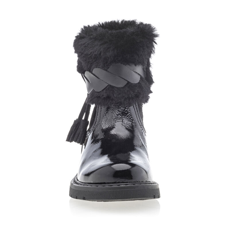 Schwarze Mädchenstiefel/Stiefeletten