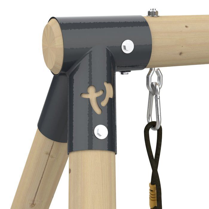 BARBOUZET Houten schommelset met 2 schommels en speelhoek, H224cm