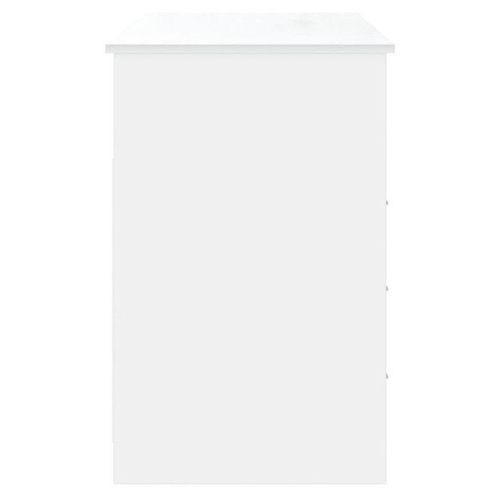 vidaXL Bureau avec tiroirs Blanc 102x50x76 cm Bois d'ingénierie 823032