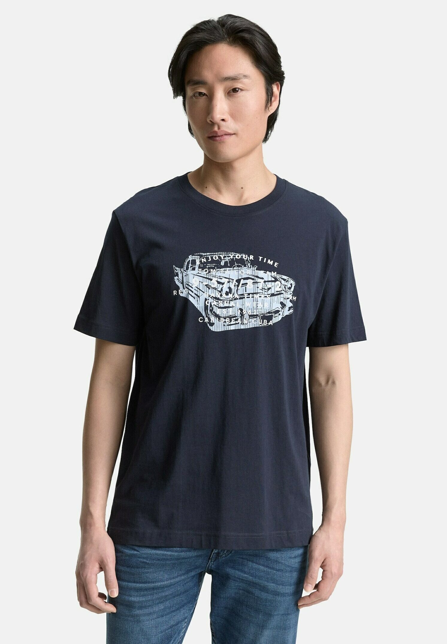 TOM TAILOR MET PRINT - T-shirt met print - hemelsblauw