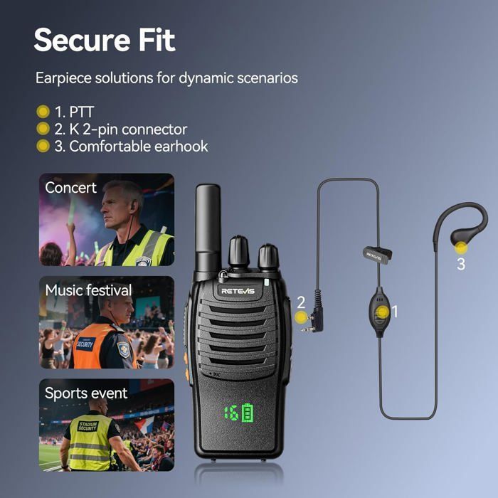 Walkie Talkie Retevis H777H con pantalla, recargable con cargador de 10 ranuras, profesional para uso en seguridad y negocios (paquete de 10)