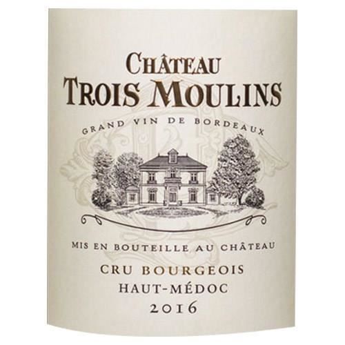 Château Trois Moulins 2016 Haut-Médoc Cru Bourgeois - Vin rouge de Bordeaux x6