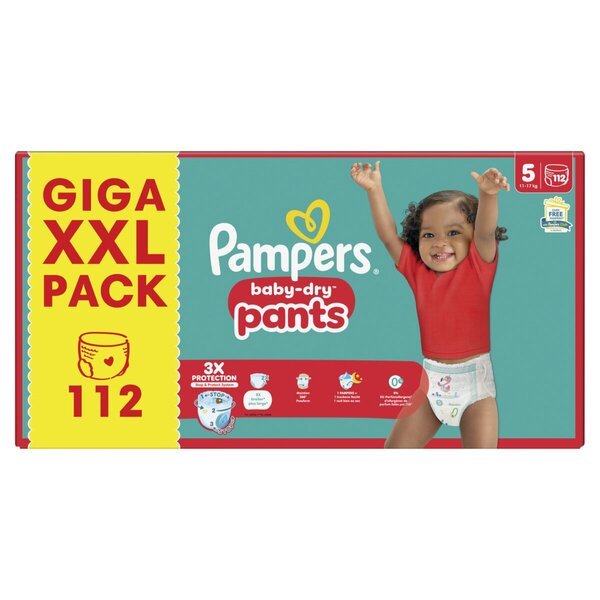 Pampers Baby-Dry Pants veličina 5 pelene za bebe, veličina 5 (11-17 kg), 112 komada