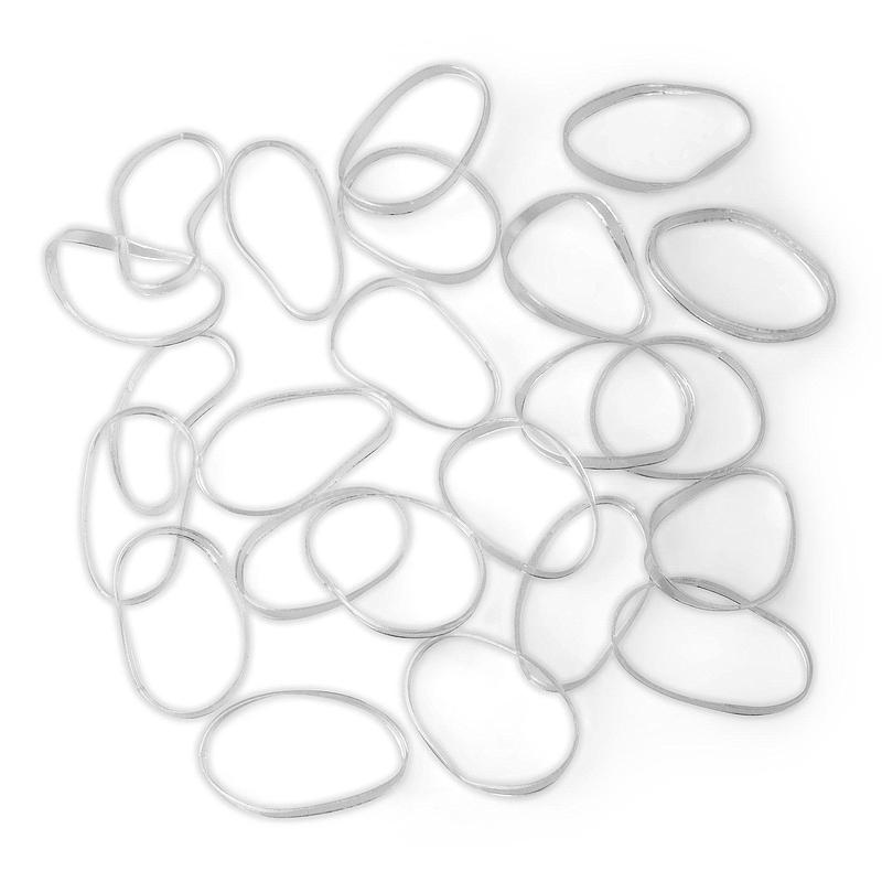 Essentii-hiuspannat silikonista, 100 kpl, läpinäkyvät