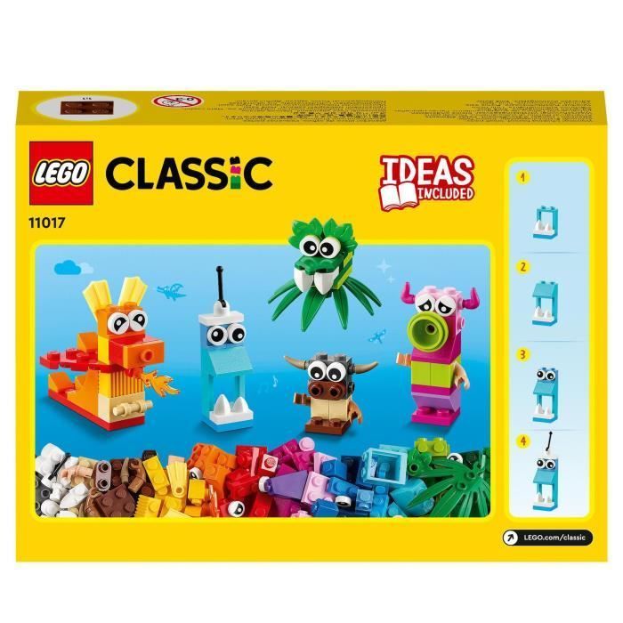 LEGO® 11017 Klassieke Creatieve Monsters, Bouwdoos, 5 Mini-Monster Bouwspeelgoed, Leeftijd 4 jaar en ouder
