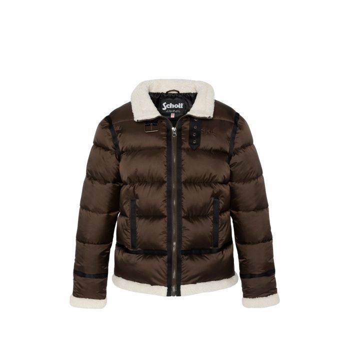 Chaqueta de plumas para hombre Schott Ref. 64100 Marrón