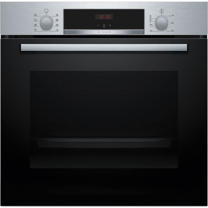 Horno empotrable - BOSCH SERIE 4 - Acero inoxidable - Con ventilador - 71 L - Clase energética A+
