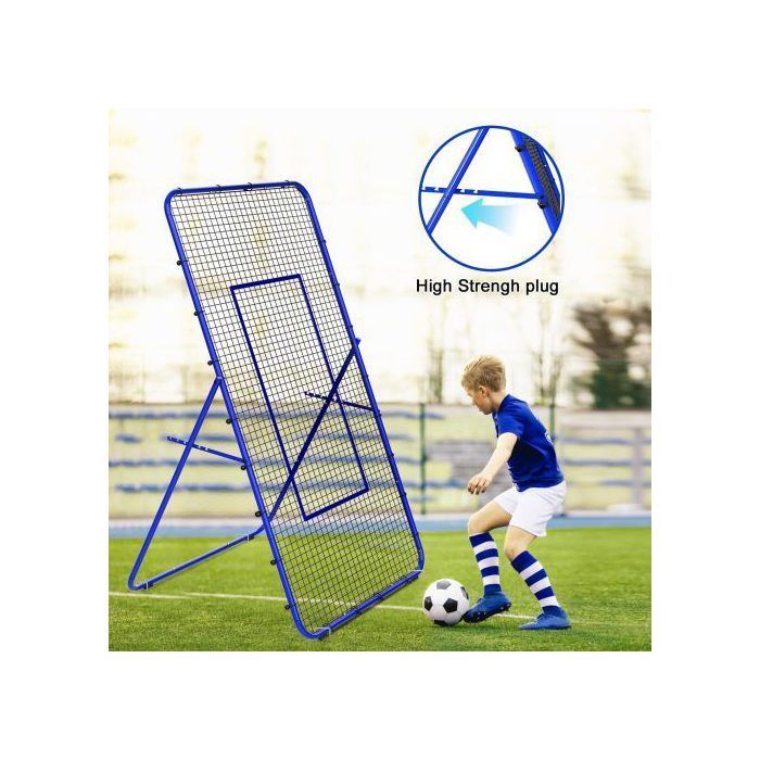 Rete di rimbalzo per pallavolo - 2,1 x 1,2 m - Multi-angolo regolabile - Rete di rimbalzo con robusti pali in metallo