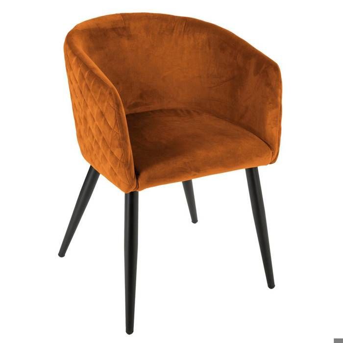 Sessel „Marlo“ aus bernsteinfarbenem Samt – Atmosphera Interior Designer